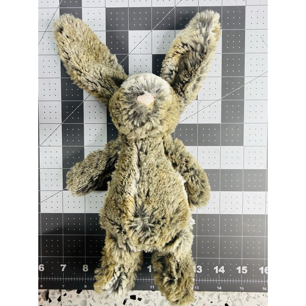 Jellycat Small Bashful Woodland Babe Bunny Plush Stuffed Grey Brown 8"